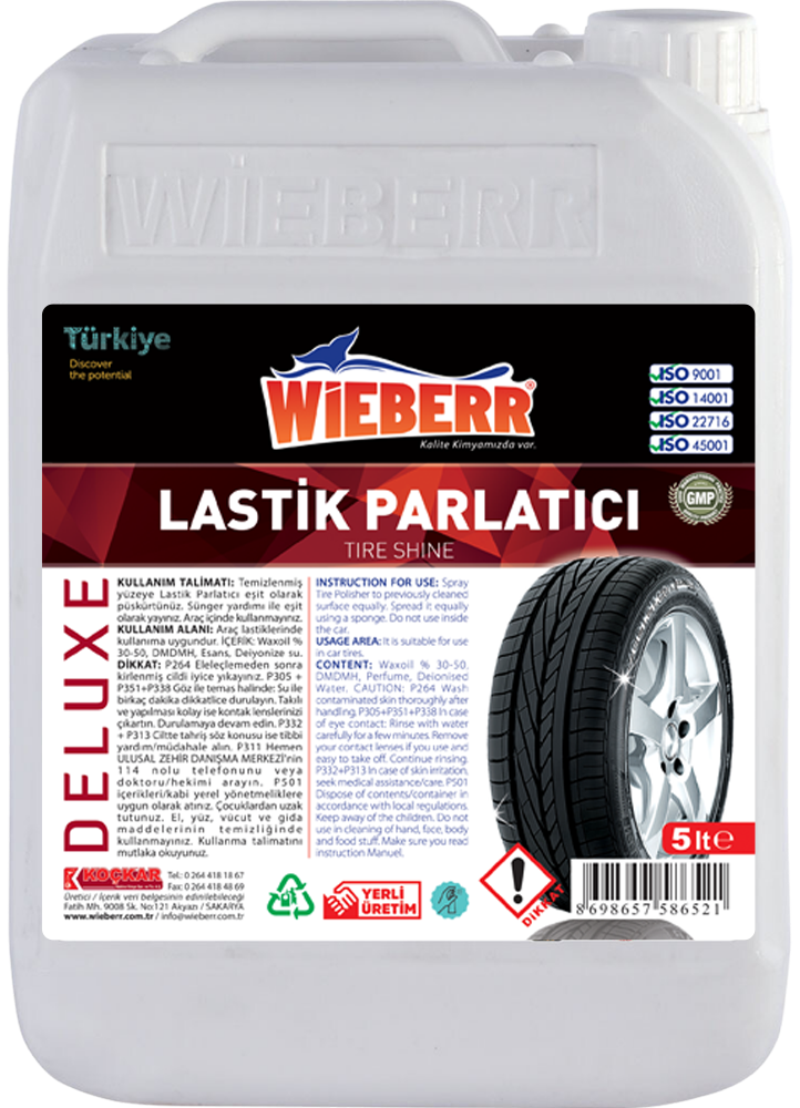 WIEBERR DELUXE Препарат за Блясък на Гуми 5 Lt
