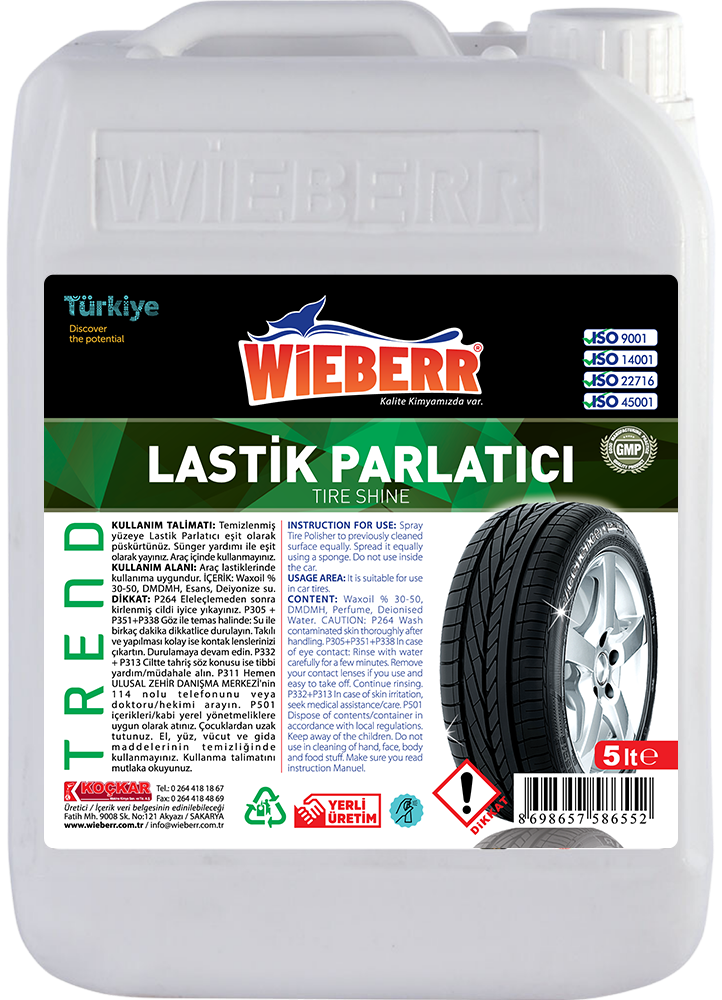 WIEBERR TREND Препарат за Блясък на Гуми 5 Lt